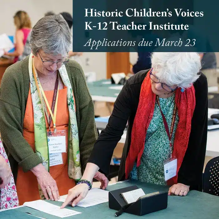 teacher institute American Antiquarian Society