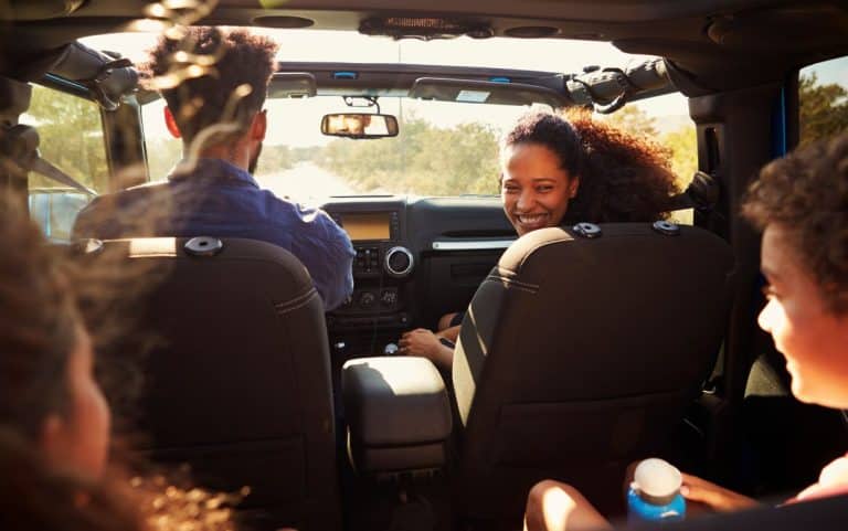 Family on a road trip.