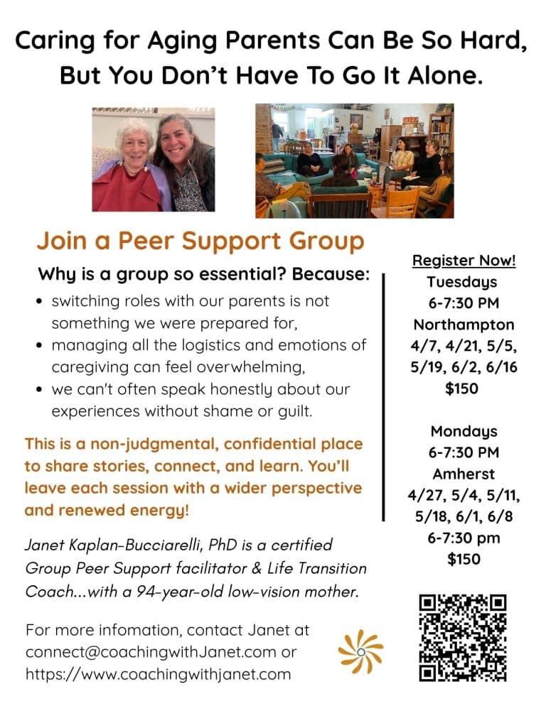 aging parents support group in Amherst