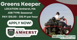 Amherst Greens Keeper job April 2026
