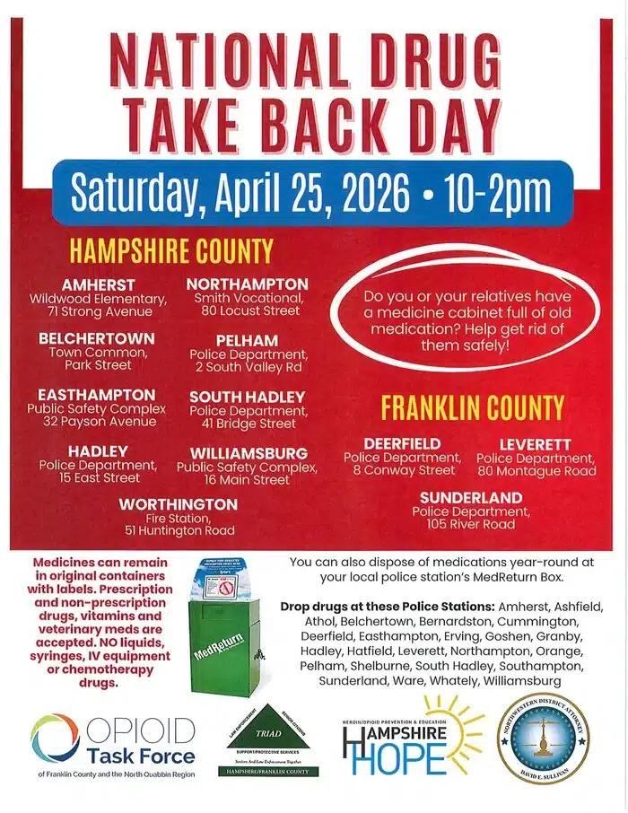 Drug Take Back Day 2026 South Hadley