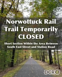 Norwottuck Rail Trail closure April 2026