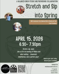 Pilates wine tasting Amherst