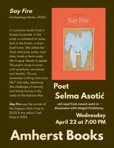 Selma Asotić poetry reading