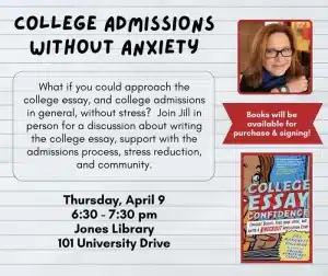 college admissions talk Jones Library Amherst