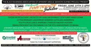 17th Annual Juneteenth Jubilee in Amherst: June 19, 2026