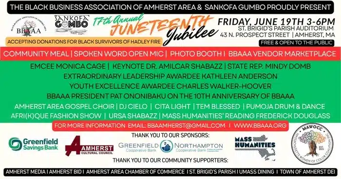 17th Annual Juneteenth Jubilee in Amherst: June 19, 2026