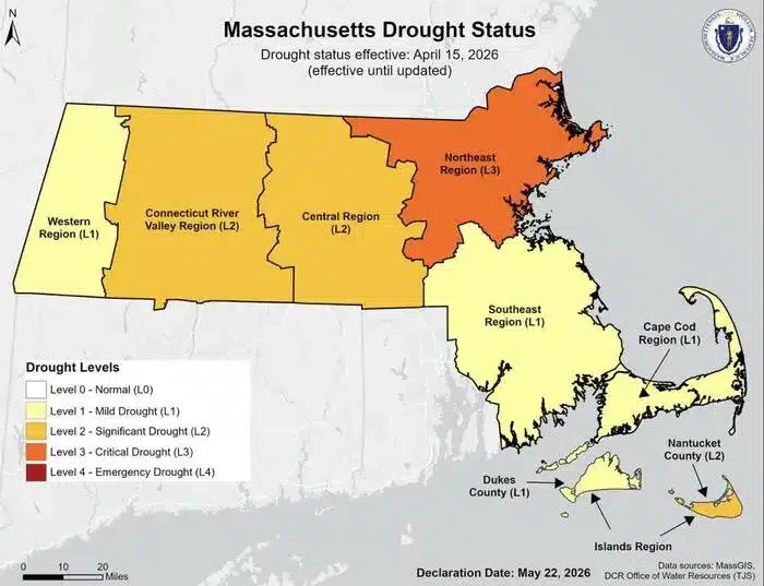 Level 2 Significant Drought Declared for Connecticut River Valley – Outdoor Water Use Restrictions in Amherst