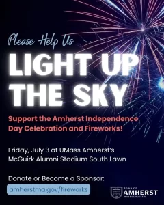 Amherst fireworks July 3 2026