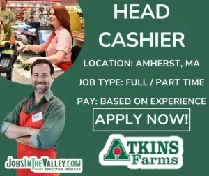 Atkins Farms Head Cashier Amherst