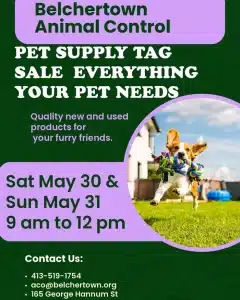 Belchertown Animal Control Pet Supply Tag Sale 2026