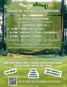 Buttery Brook Park grand reopening May 2026