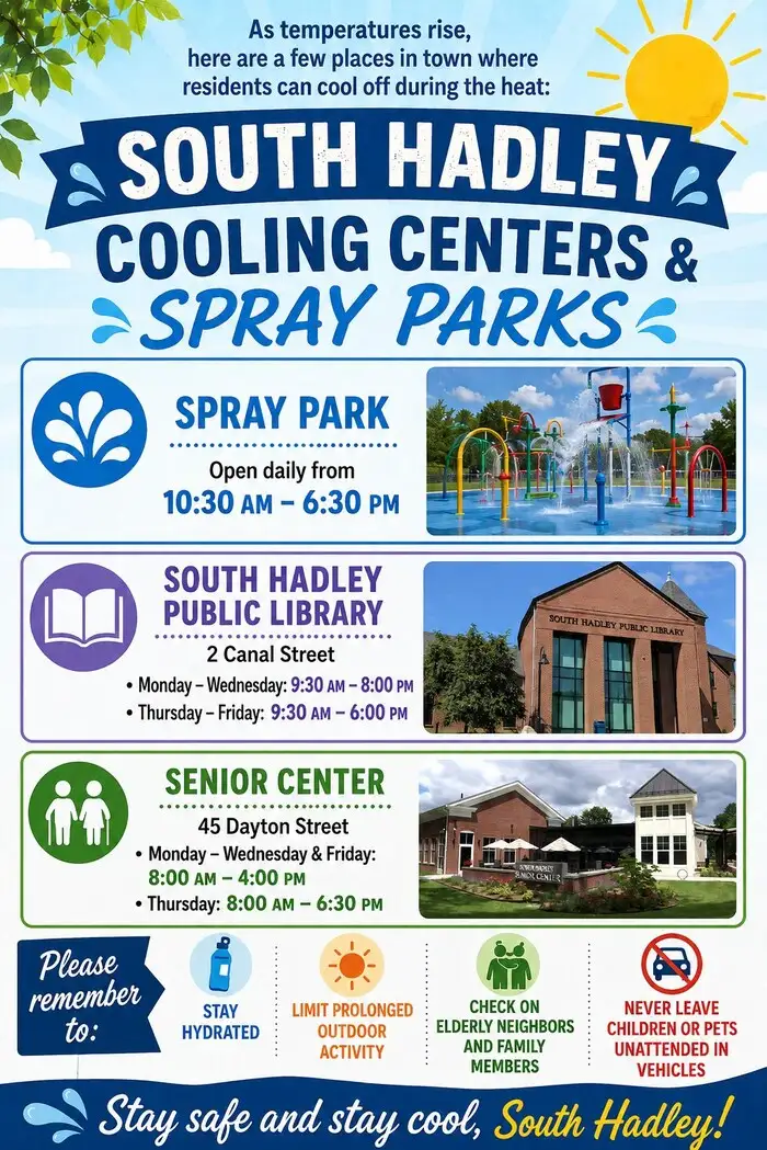South Hadley cooling centers 2026