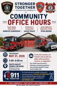 South Hadley Public Safety Community Office Hours