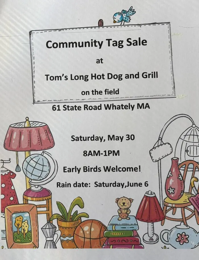 Community Tag Sale at Tom's Famous Long Hot Dog & Grill