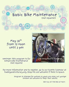Basic Bike Maintenance Workshop at Hadley Library