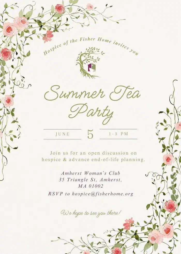 Tea & End-of-Life Planning with Hospice of the Fisher Home
