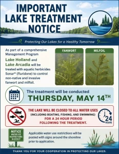 Lake Holland & Lake Arcadia Aquatic Herbicide Treatment