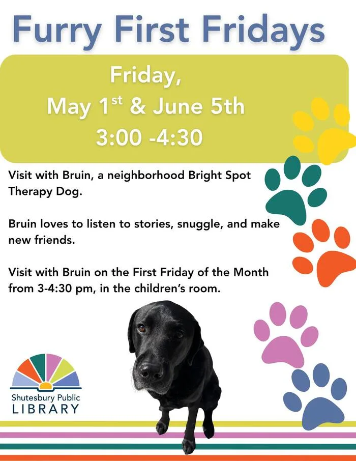 Furry First Fridays at Shutesbury Library