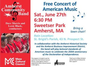 Free Concert of American Music at Sweetser Park