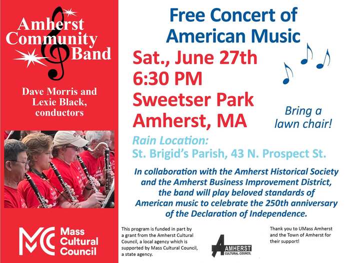 Free Concert of American Music at Sweetser Park