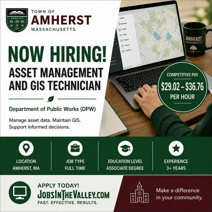 Join Amherst DPW – GIS Technician Position Open