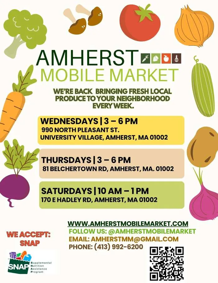 Amherst Mobile Market Summer Schedule 2026