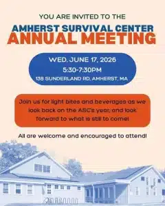 Amherst Survival Center annual meeting June 2026