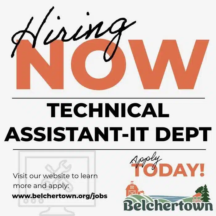 Town of Belchertown Hiring IT Technical Assistant – Apply by June 5