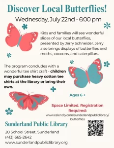 Butterfly Program & T-Shirt Craft at Sunderland Library
