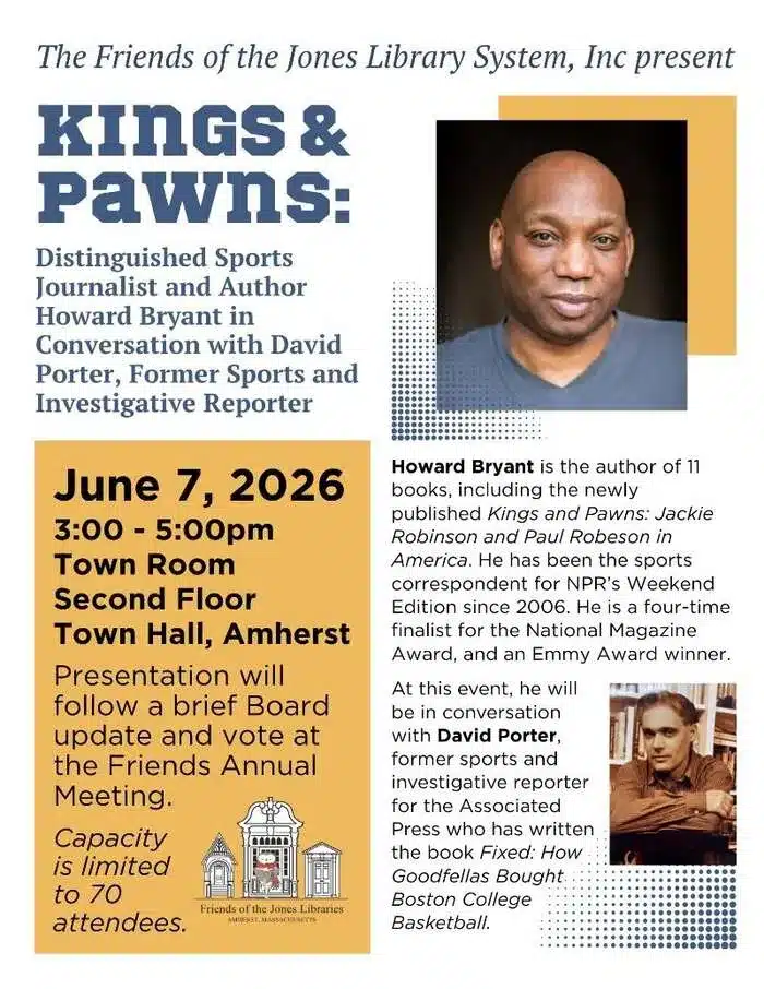 Friends of the Jones Library Annual Meeting with Howard Bryant