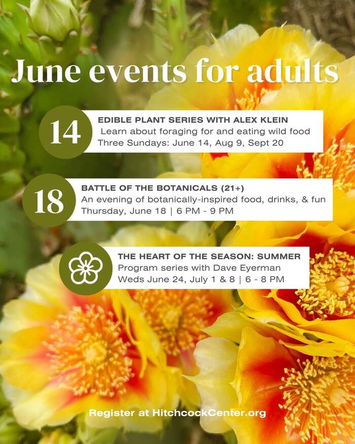 Adult Programs at Hitchcock Center: June 2026