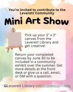 Leverett Community Mini Art Show Reception