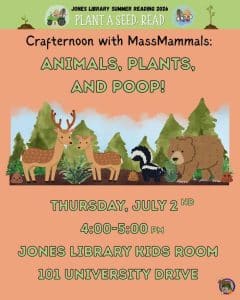 Crafternoon with MassMammals at Jones Library