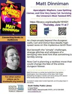 Virtual Author Talk: Matt Dinniman of "Dungeon Crawler Carl"