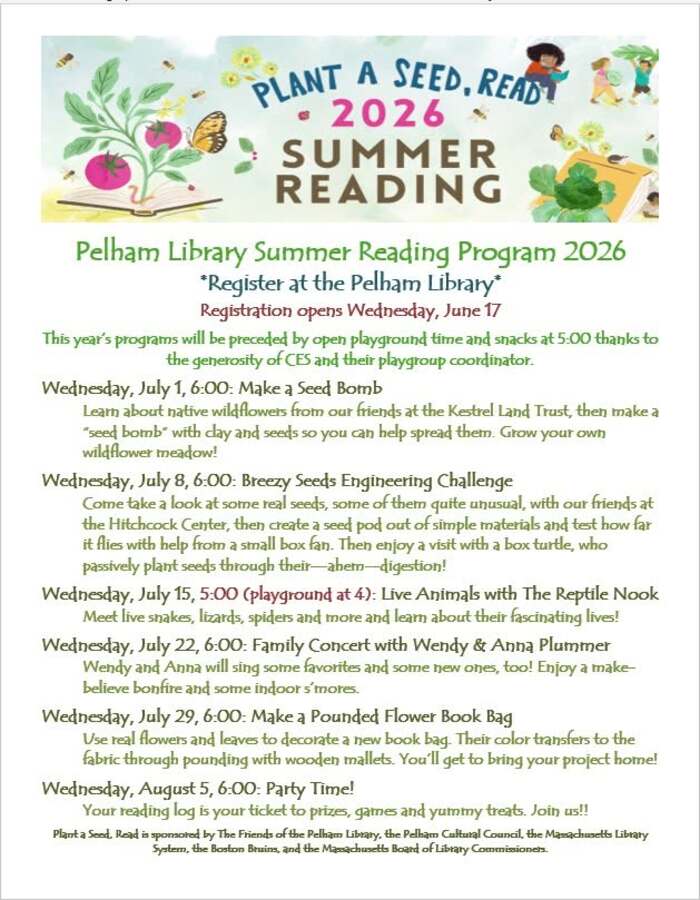 Pelham Library summer reading 2026