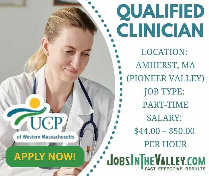 UCP of Western Massachusetts Hiring Qualified Clinician in Amherst May 2026