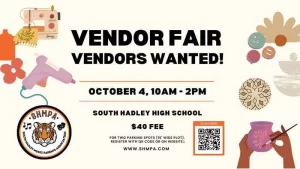SHMPA Vendor Fair at South Hadley High School: October 4 2026