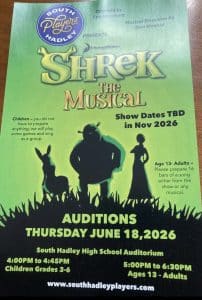 "Shrek The Musical" Auditions at South Hadley High School