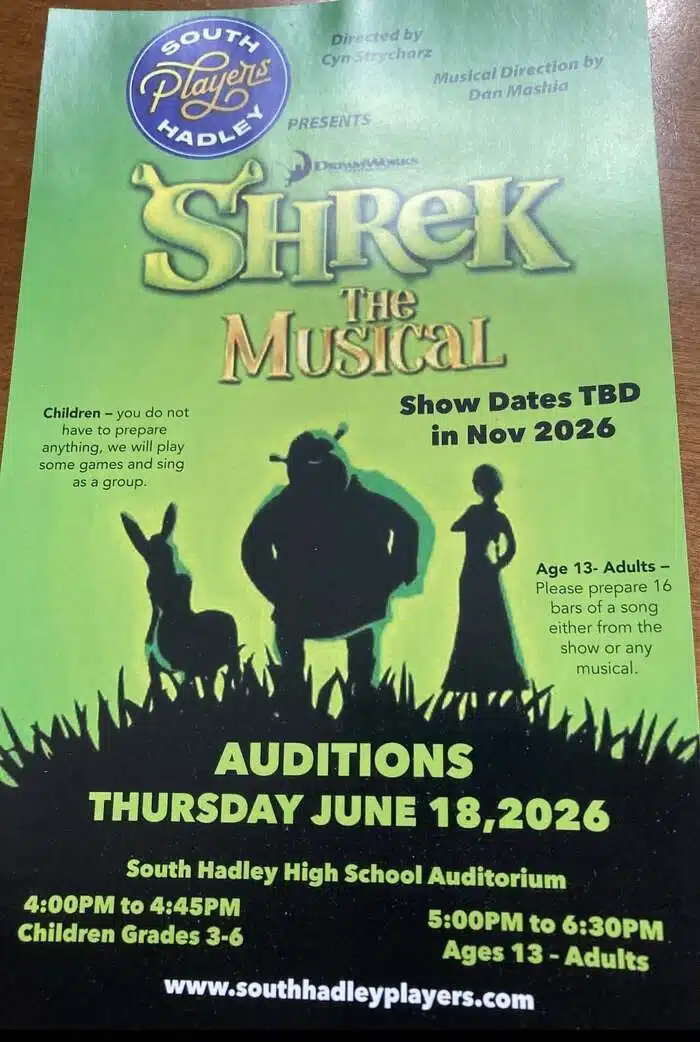 "Shrek The Musical" Auditions at South Hadley High School