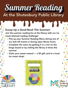 Scoop Up a Good Book – Summer Reading at Shutesbury Library