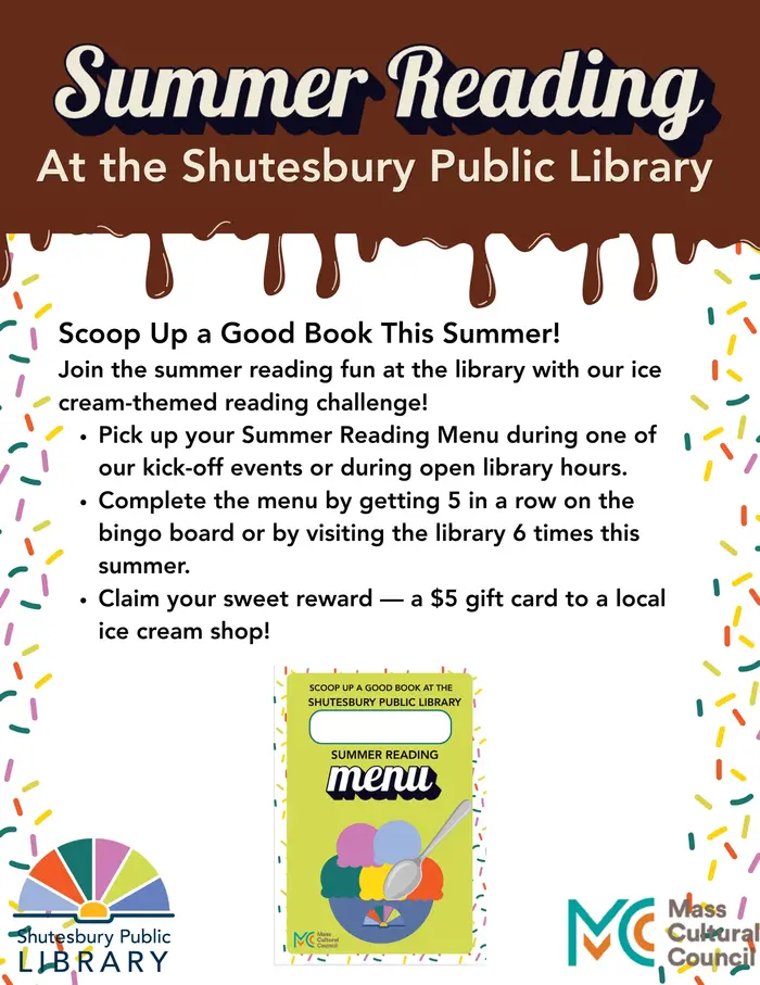 Scoop Up a Good Book – Summer Reading at Shutesbury Library