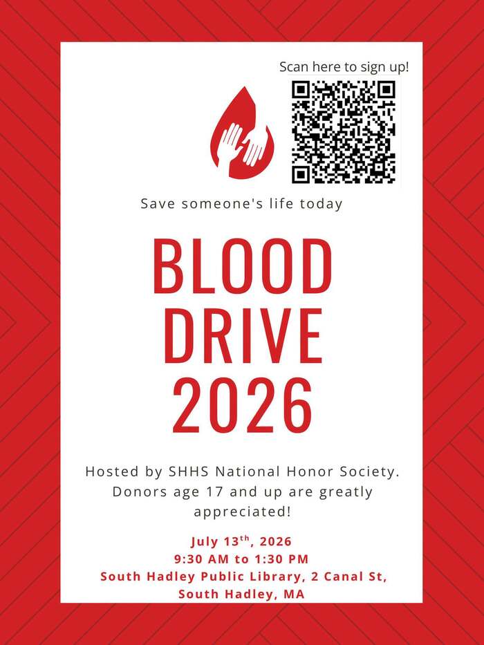 Blood Drive at South Hadley Public Library