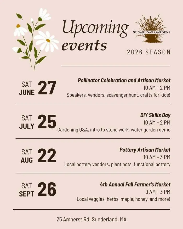 Sugarloaf Gardens 4th Saturday Event Series