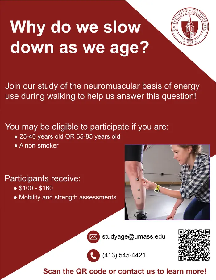 UMass Walking Study – Participants Needed, $100-$160 Compensation