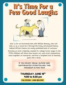 "It's Time For a Few Good Laughs" Cartoon Talk on Zoom