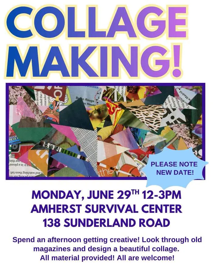 DIY Collage Making at Amherst Survival Center