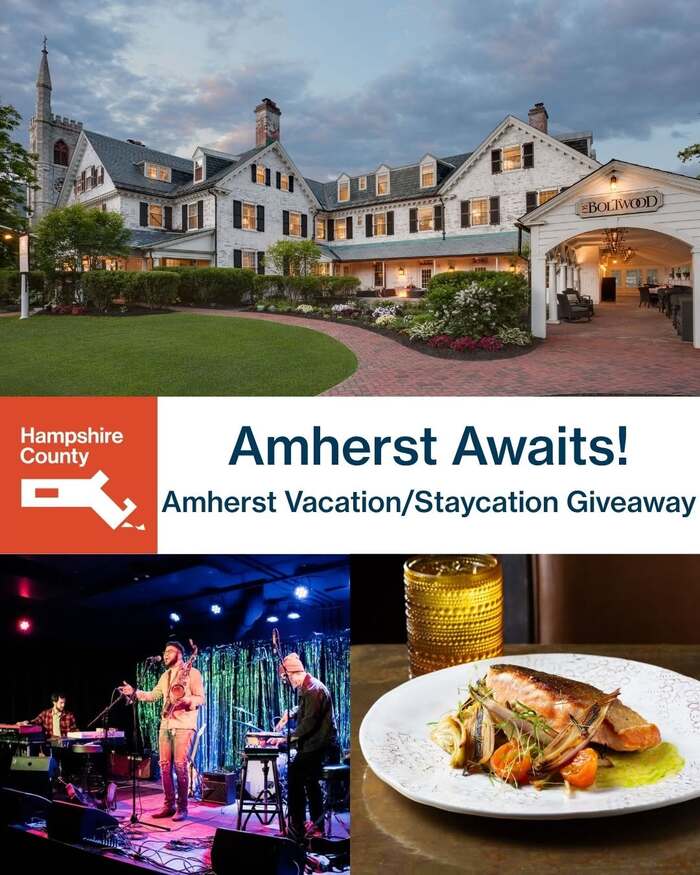 Win an Amherst MA Getaway – Inn, Dinner, Show & Treats