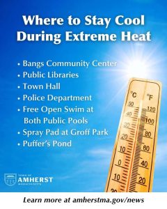 Stay Cool in Amherst – Pools, Spray Pad & Cooling Centers