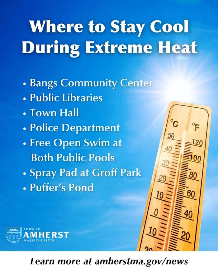 Stay Cool in Amherst – Pools, Spray Pad & Cooling Centers